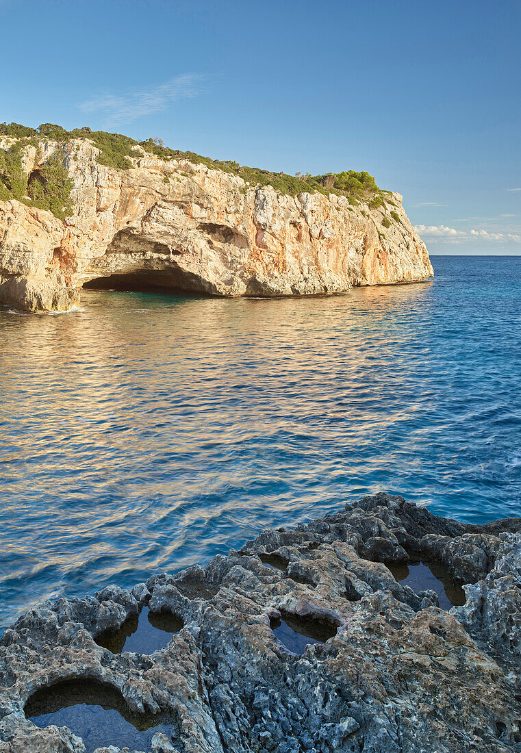 rock arch near Cala Varques, Mallorca, Balearic Islands, Spain