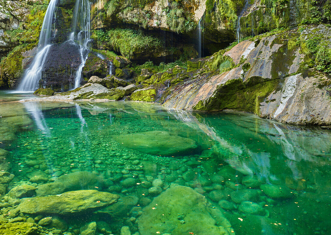 Slap Virje, Bovec, Soca Tal, Slowenien