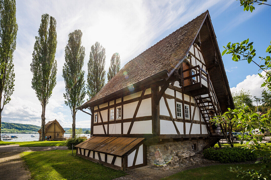 Pfahlbaumuseum Öhningen, Öhningen, Bodensee, Baden-Württemberg, Deutschland