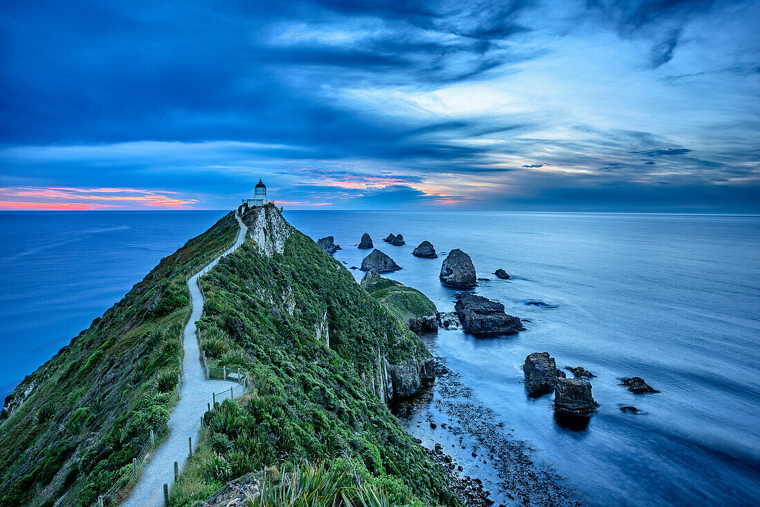 Leuchtturm am Nugget Point, Otago, Südinsel, Neuseeland