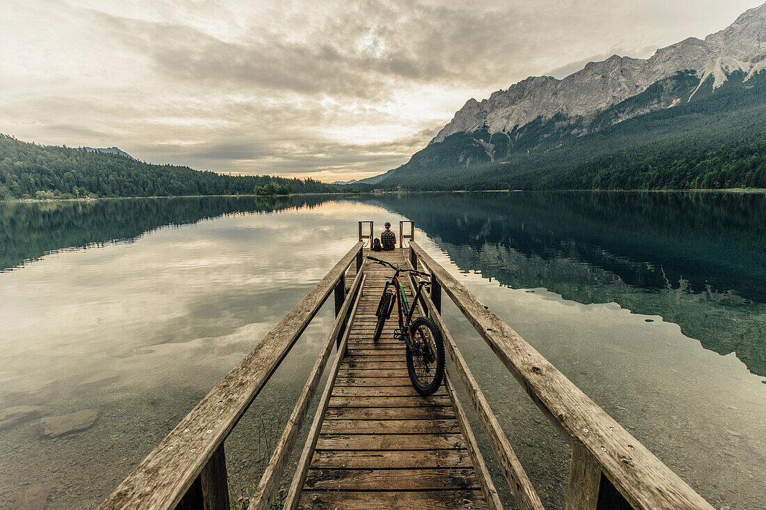 Landscape at Eibsee, Zugspitze, Garmisch, Bavaria, Germany, europe.