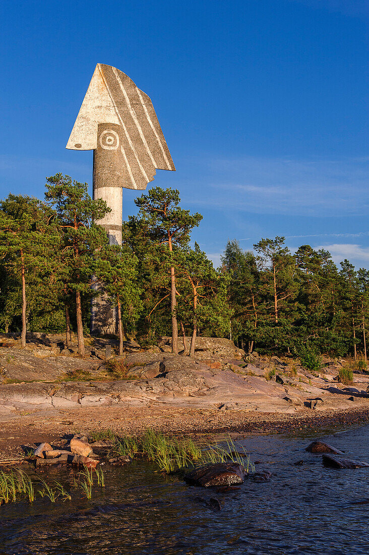 Picassodenkmal im Norden des Vaenersee, Kristinehamn, Vänernsee, Schweden