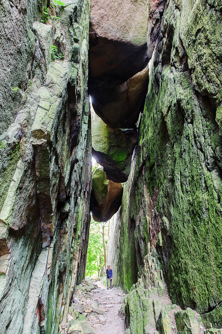 Kungsklyftan, Canyon at Wetterberg, film set for Ronja Räubertochter, Fjällbacka, Sweden