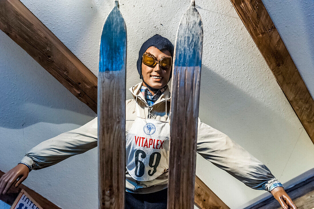 Skispringer, Skispringen, Museum, Wintersport, Hörnerdörfer, Allgäu, Baden-Württemberg, Deutschland, Europa, Winter, Alpen