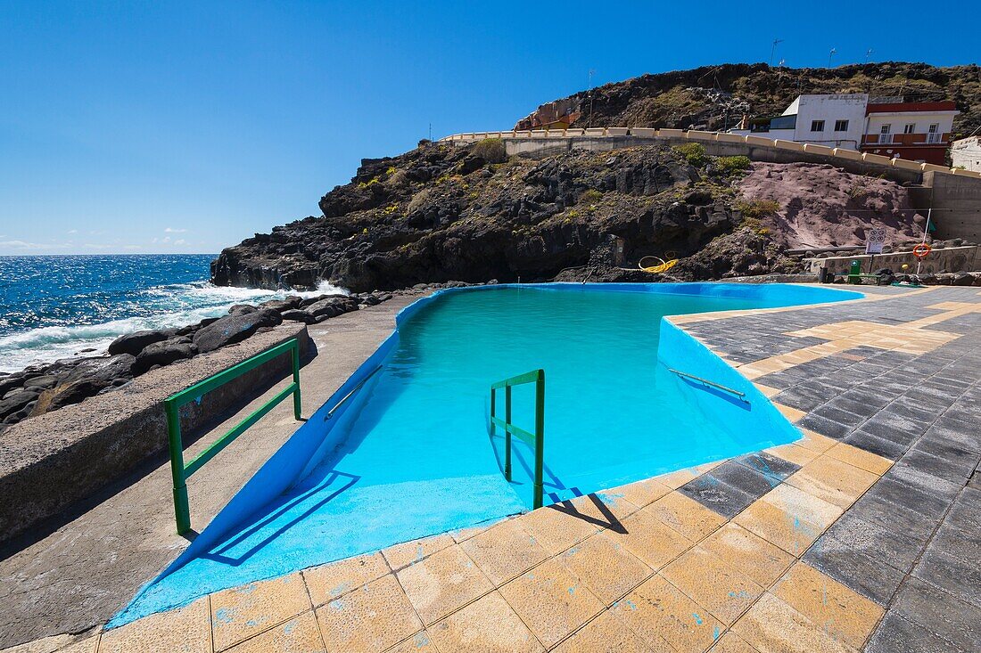 Pool on coast, Los Barrancos, Tenerife, Canary Islands, Spain.