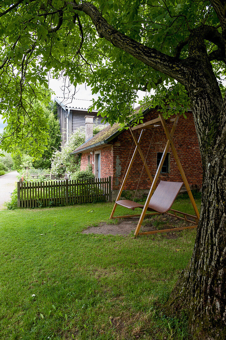 swing,garden, cloister, monastery, Seitenstetten, Austria, Europe