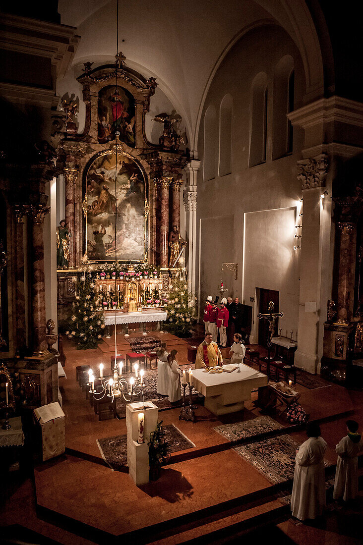Christmas service, silence night, Oberndorf, Austria, Europe