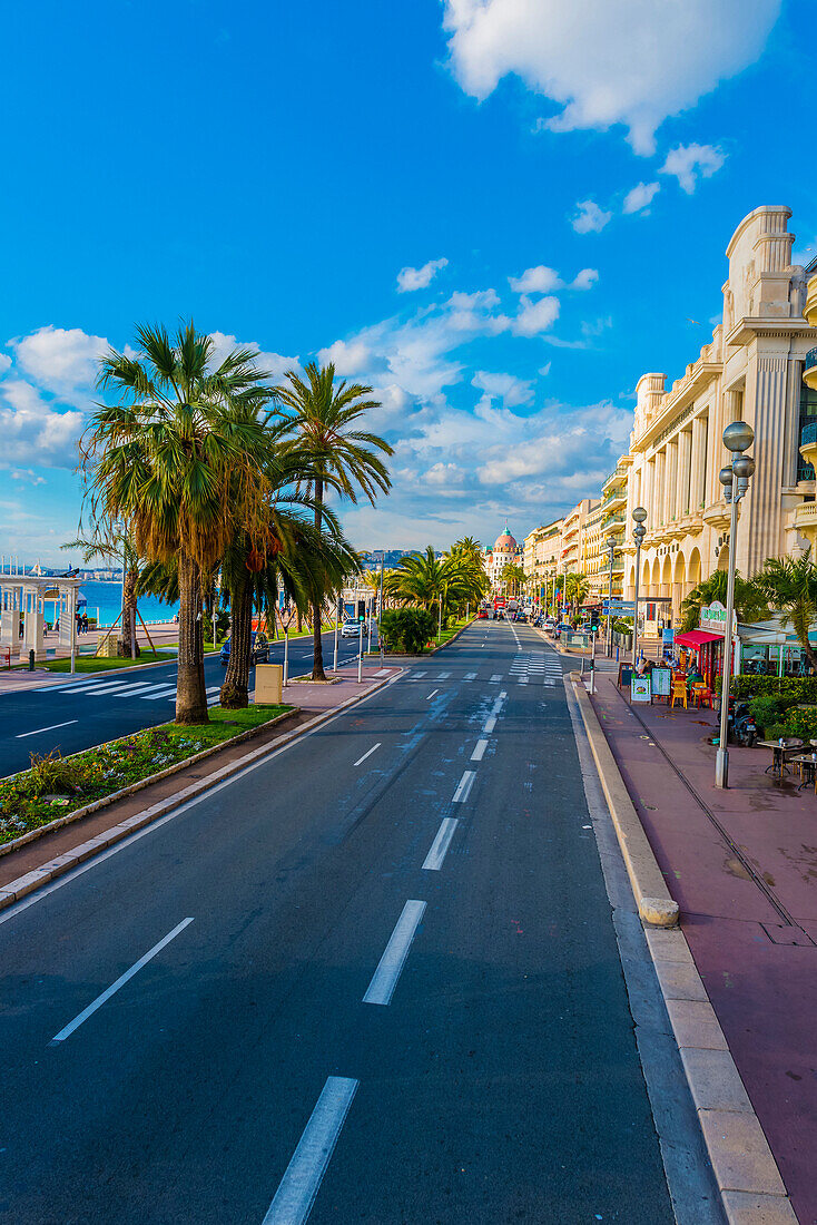 Street Along The Waterfront; Nice, Cote D'azur, France