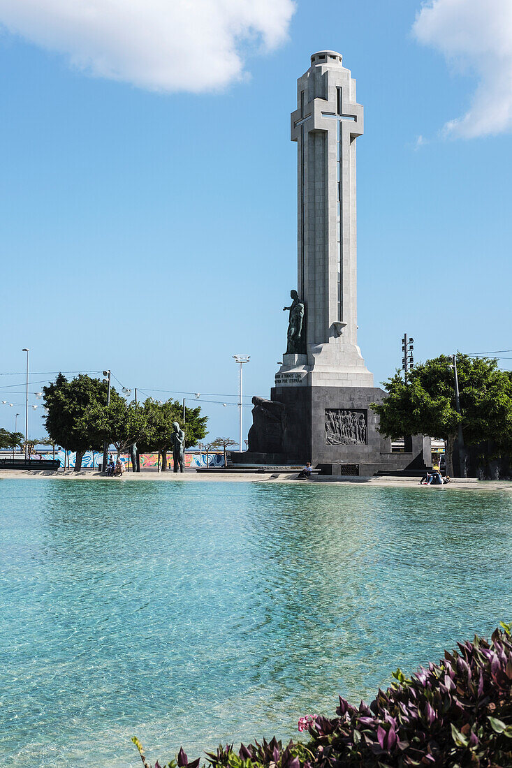 Lago De Plaza Espana, War Memorial In Honour Of Those Who Gave Their Lives For Spain; Santa Cruz, Tenerife, Canary Islands, Spain