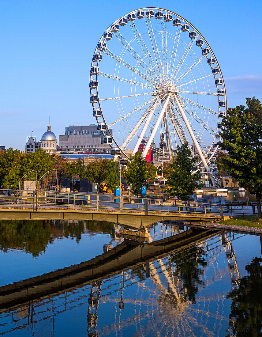 The Montreal Observation Wheel in the Old Port of Montreal; Montreal, Quebec, Canada