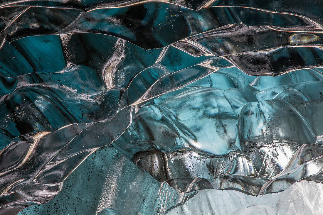 Close-Up Of Ice In An Ice Cave; Iceland