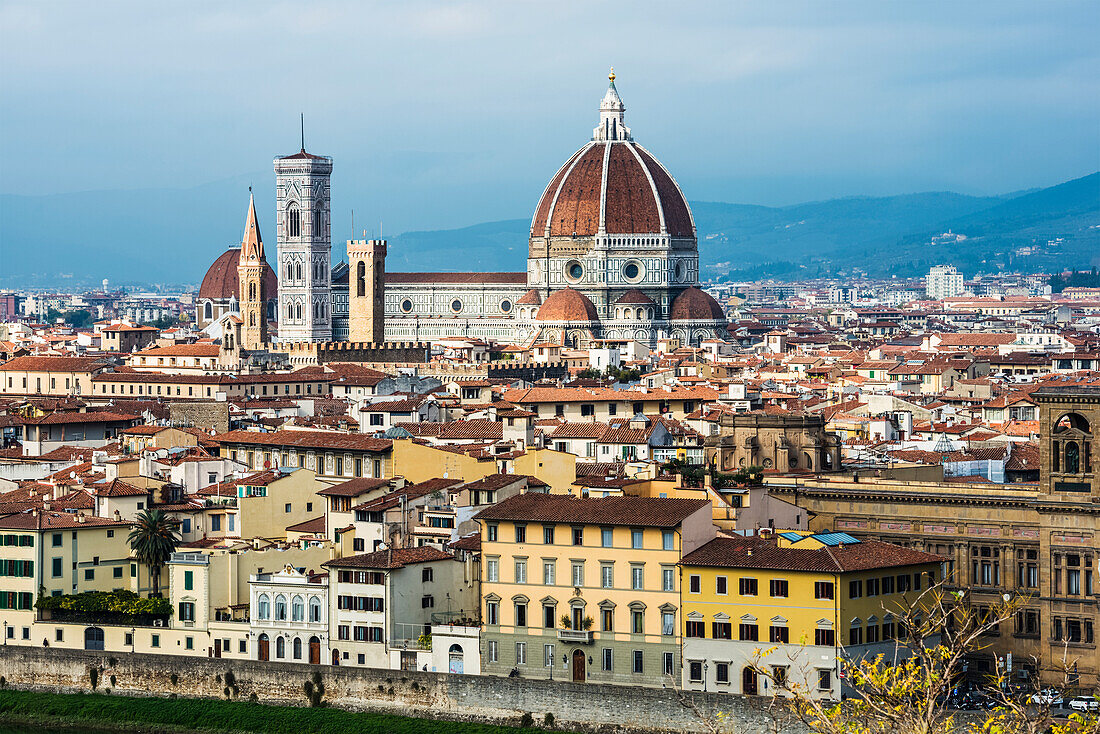 View Of The Cathedral Of Saint Mary Of The Flower, The Main Church Of Florence; Florence, Tuscany, Italy