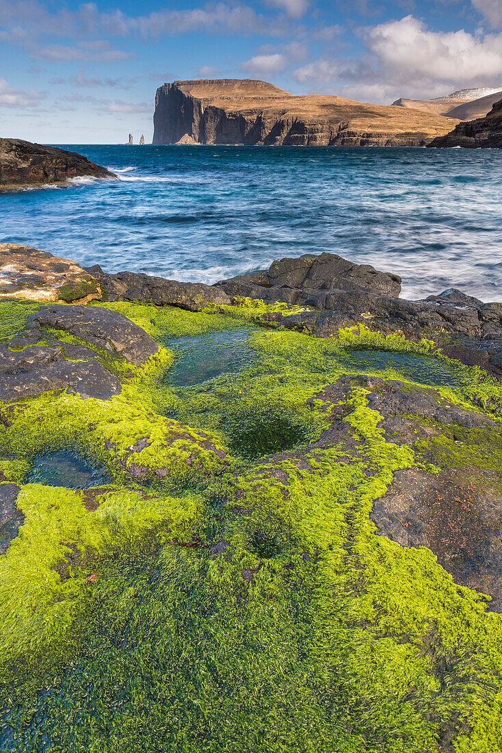 Cliffs at Eidi, Eysturoy, Faroe Islands, Denmark
