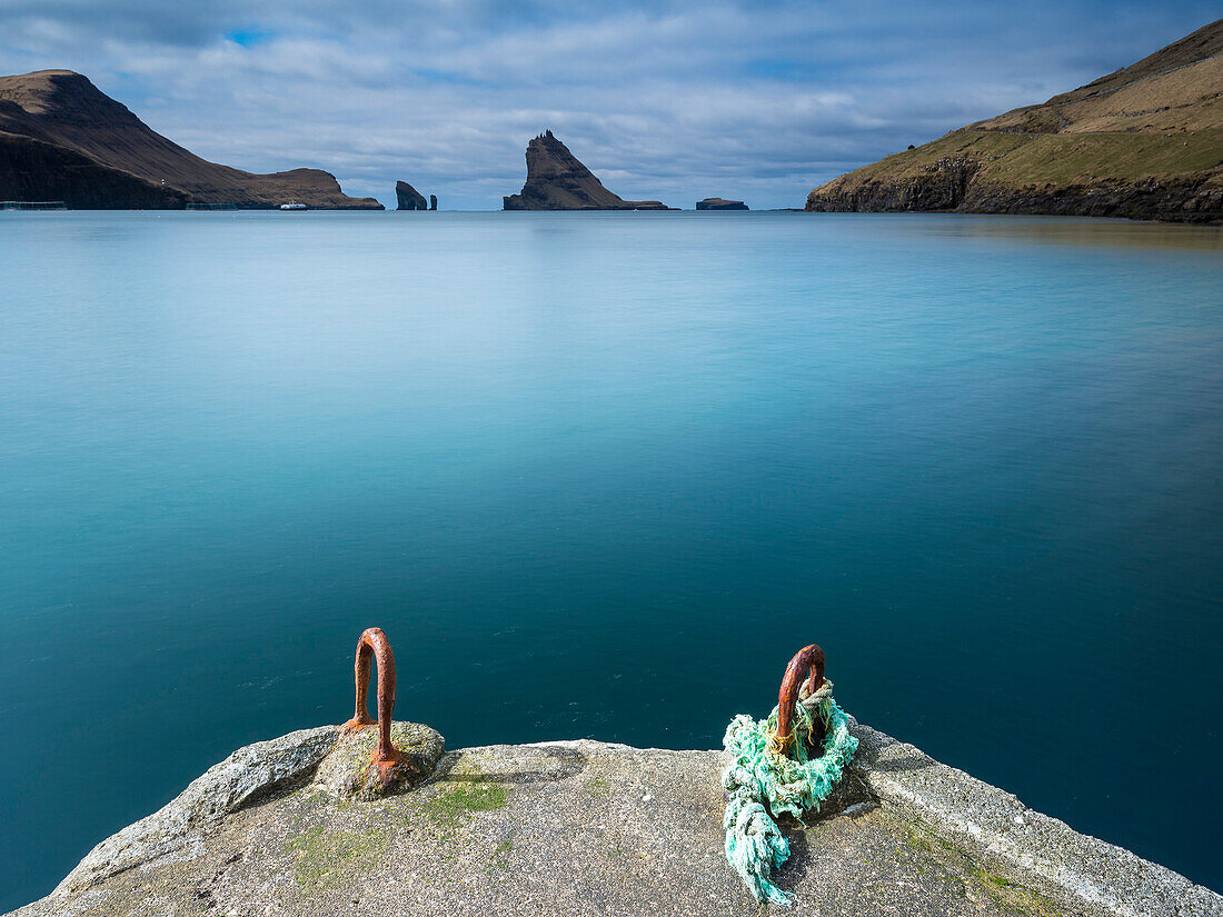 Anleger in Bour, Vagar, Färöer Inseln, Dänemark