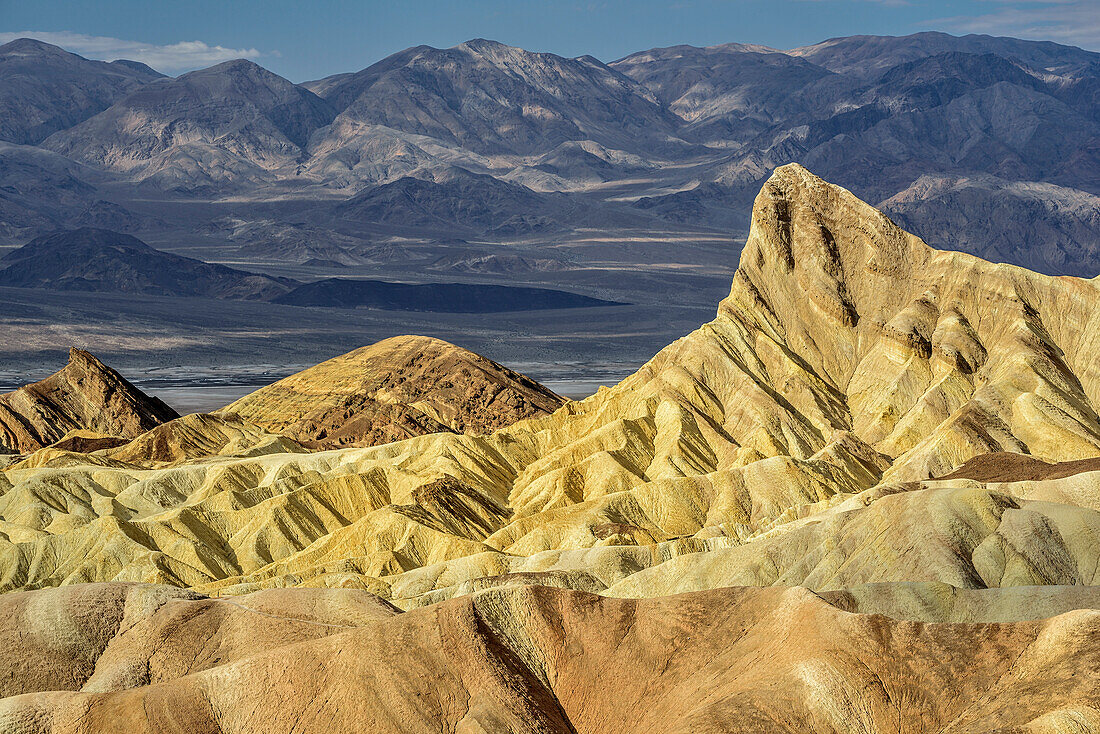 Colourful badlands at Death Valley, Death Valley National Park, California, USA
