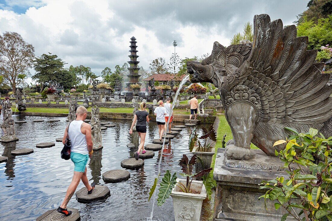 Tirta Gangga water palace, a former royal palace. Karangasem regency, Bali, Indonesia.