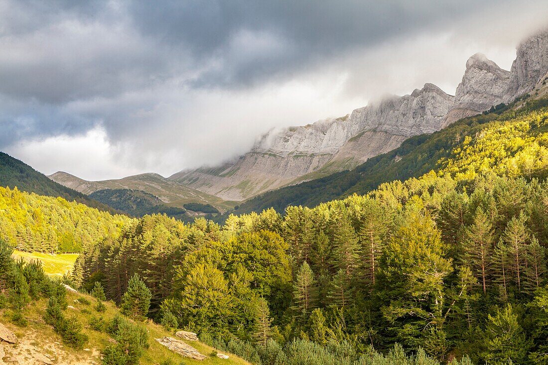 Sierra de Alano y Barranco de la Taxera, Zuriza, Valle de Anso, Huesca, Spain.