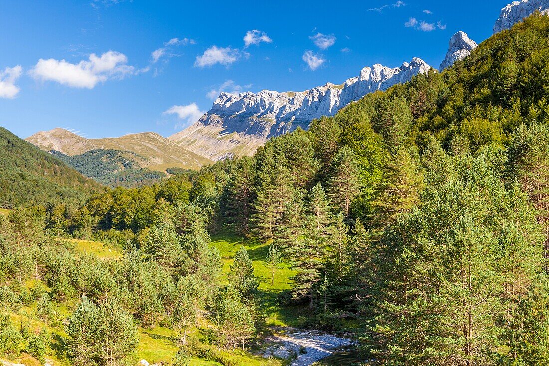 Sierra de Alano y Barranco de la Taxera, Zuriza, Valle de Anso, Huesca, Spain.