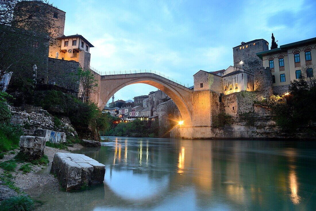 Old bridge 'Stari Most' of Mostar, Bosnia and Herzegovina.