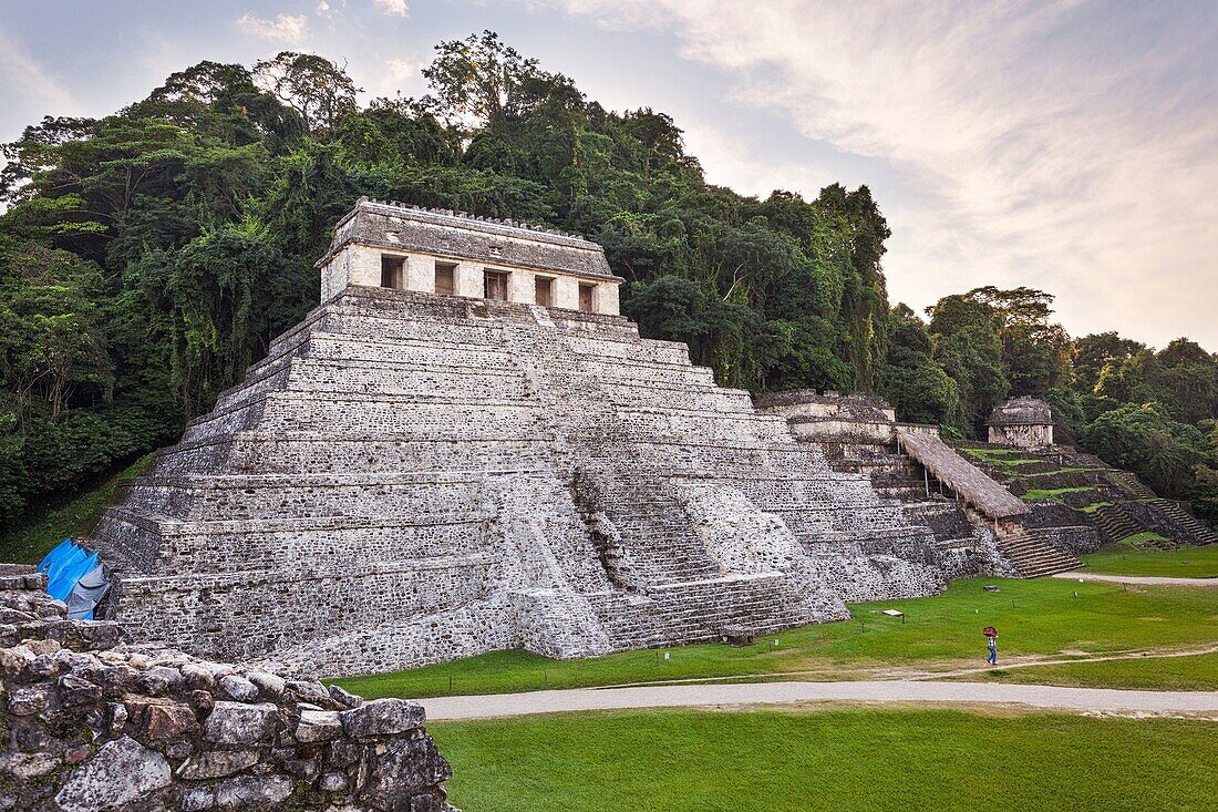 Temple of the Inscriptions, Palenque archeological site, Palenque National Park, Chiapas, Mexico.