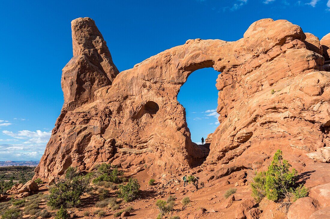 Turret Arch, Arches National Park, Moab, Grand County, Utah, USA.