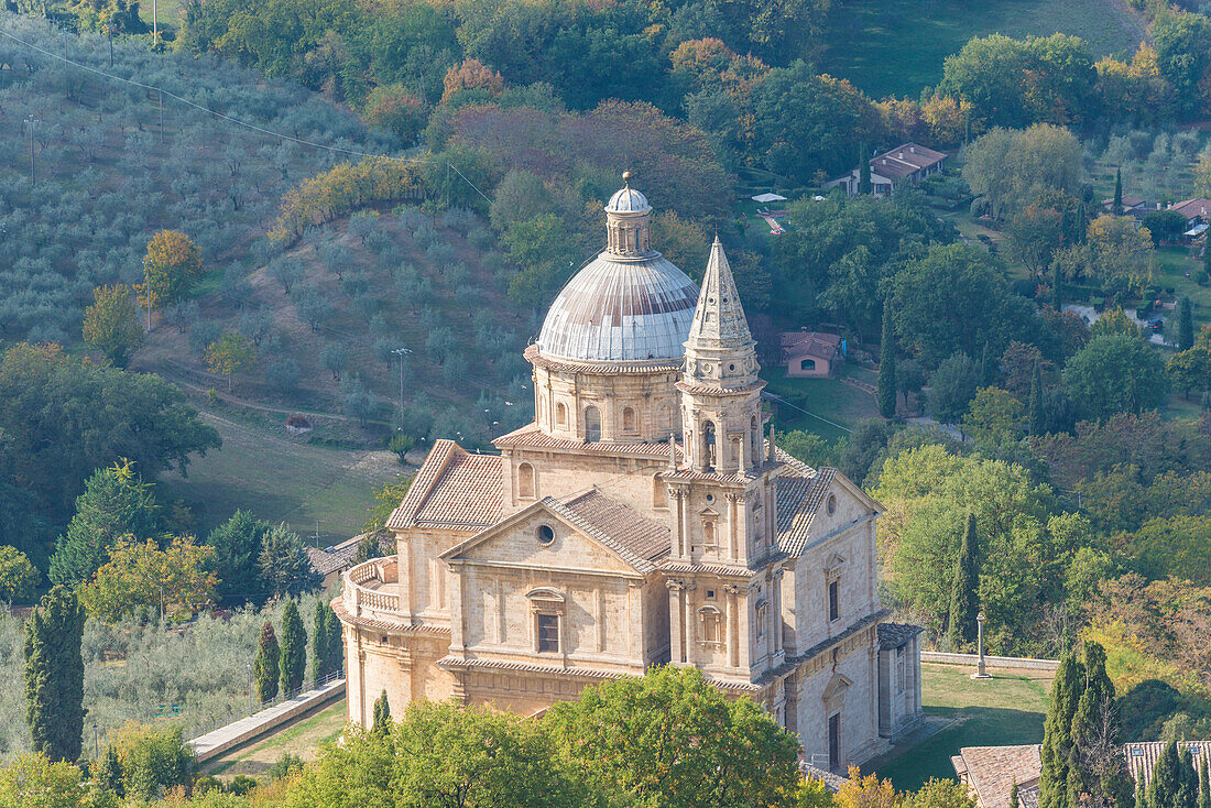 Montepulciano, Tuscany, Italy, Europe. The church of San Biagio