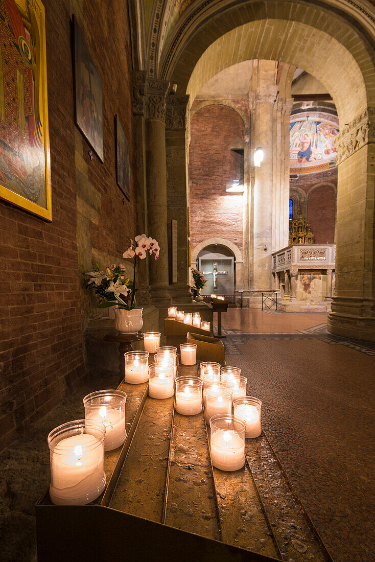 Inside the church of San Michele, Pavia, Lombardy, Italy