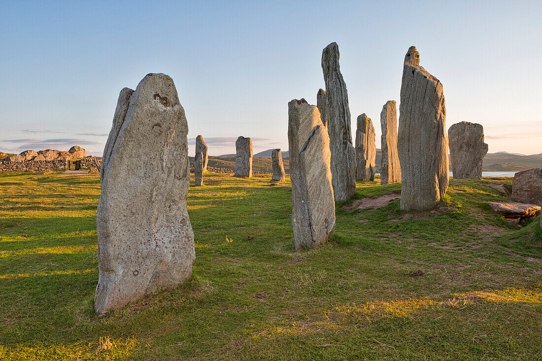Stone circle erected in the late Neolithic, Callanish,Isle of Lewis, western scotland,United Kingdom