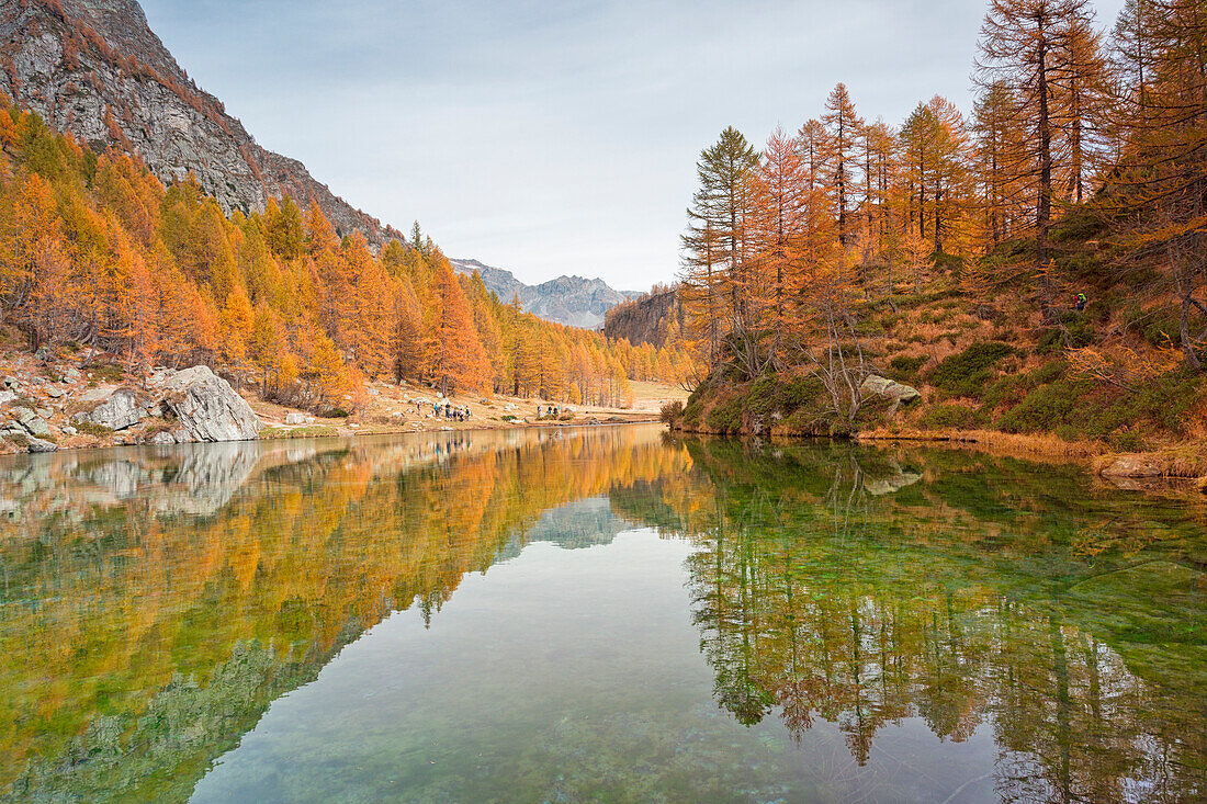 The small lake near Crampiolo known as Witches Lake, Alpe Veglia and Alpe Devero Natural Park, Baceno, Verbano Cusio Ossola province, Piedmont, Italy
