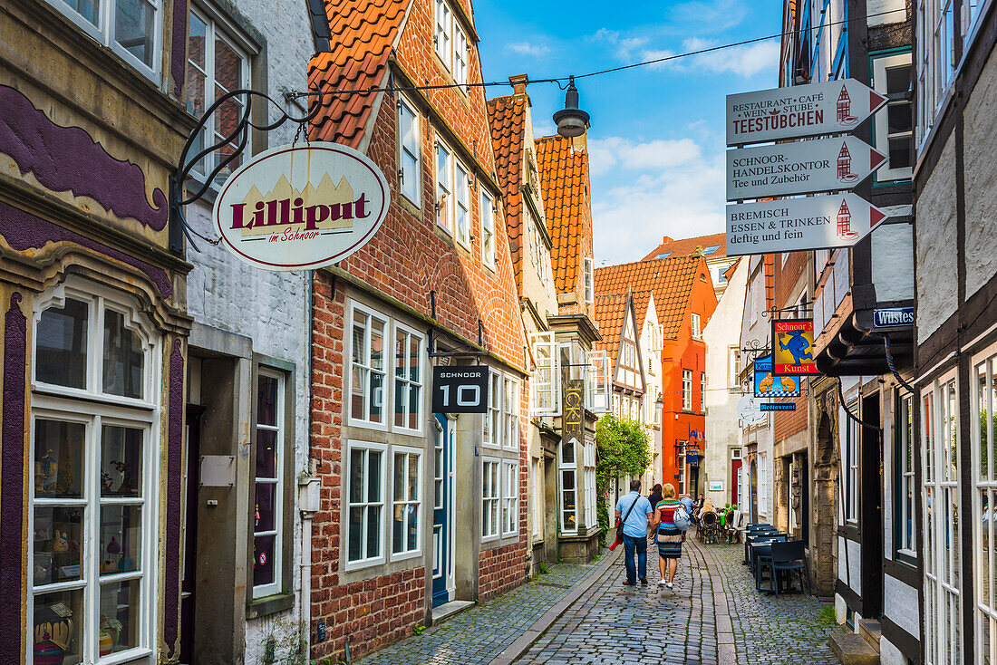 Bremen, Bremen State, Lower Saxony, Germany, Schnoor old district