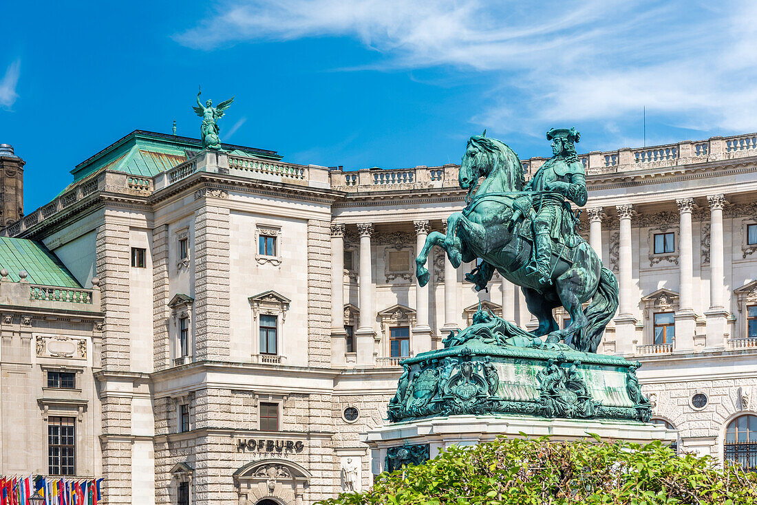 Vienna, Austria, Europe. The Prince Eugene of Savoy monument