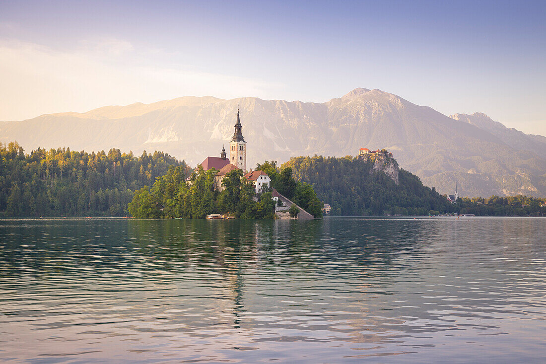 Bled Island and Lake Bled. Bled, Upper Carniolan region, Slovenia.