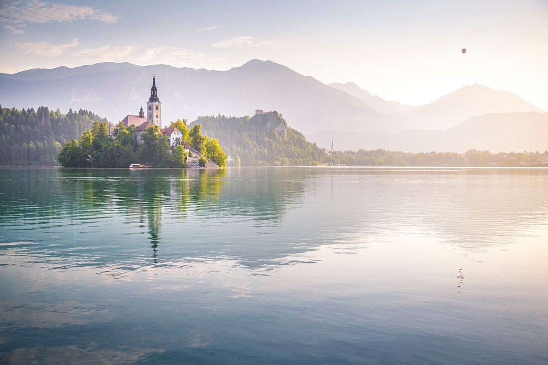 Bled Island and Lake Bled. Bled, Upper Carniolan region, Slovenia.