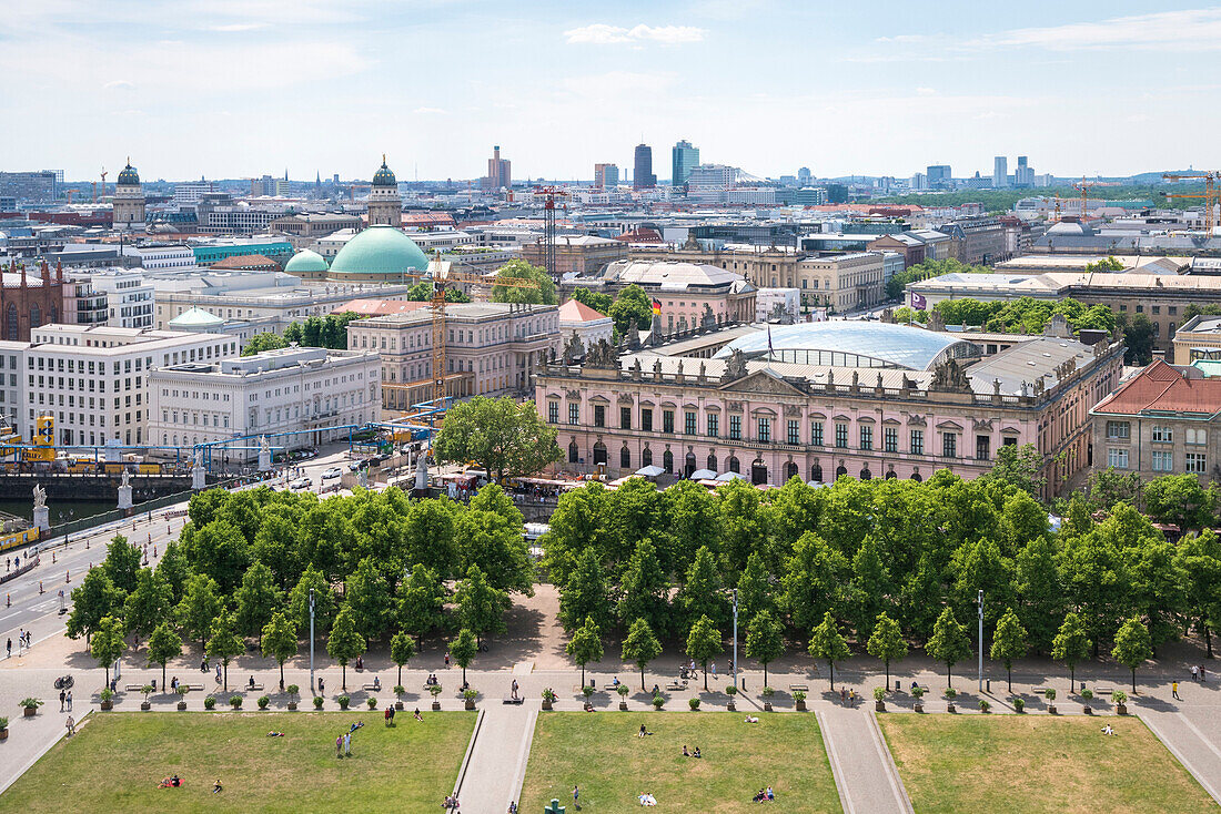 The Lustgarten and Zeughaus from the roof of Berliner Dom, Berlin, Germany, Europe