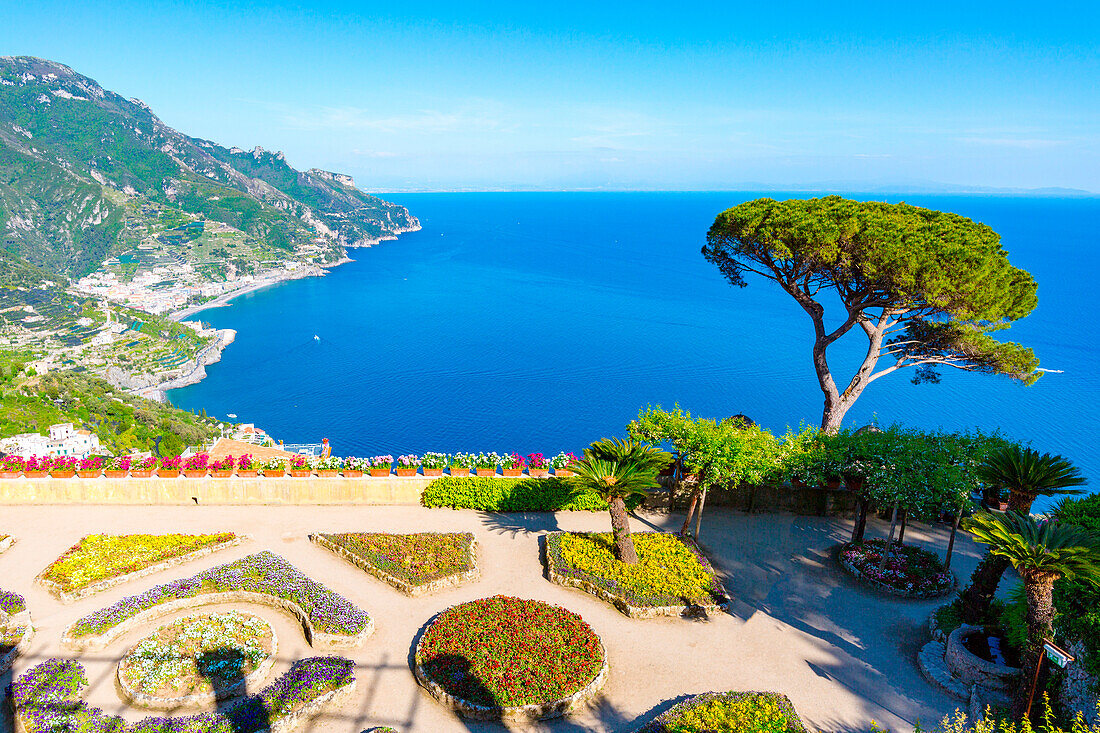 Ravello, Amalfi Coast, Italy. Scenic view from Villa Rufolo