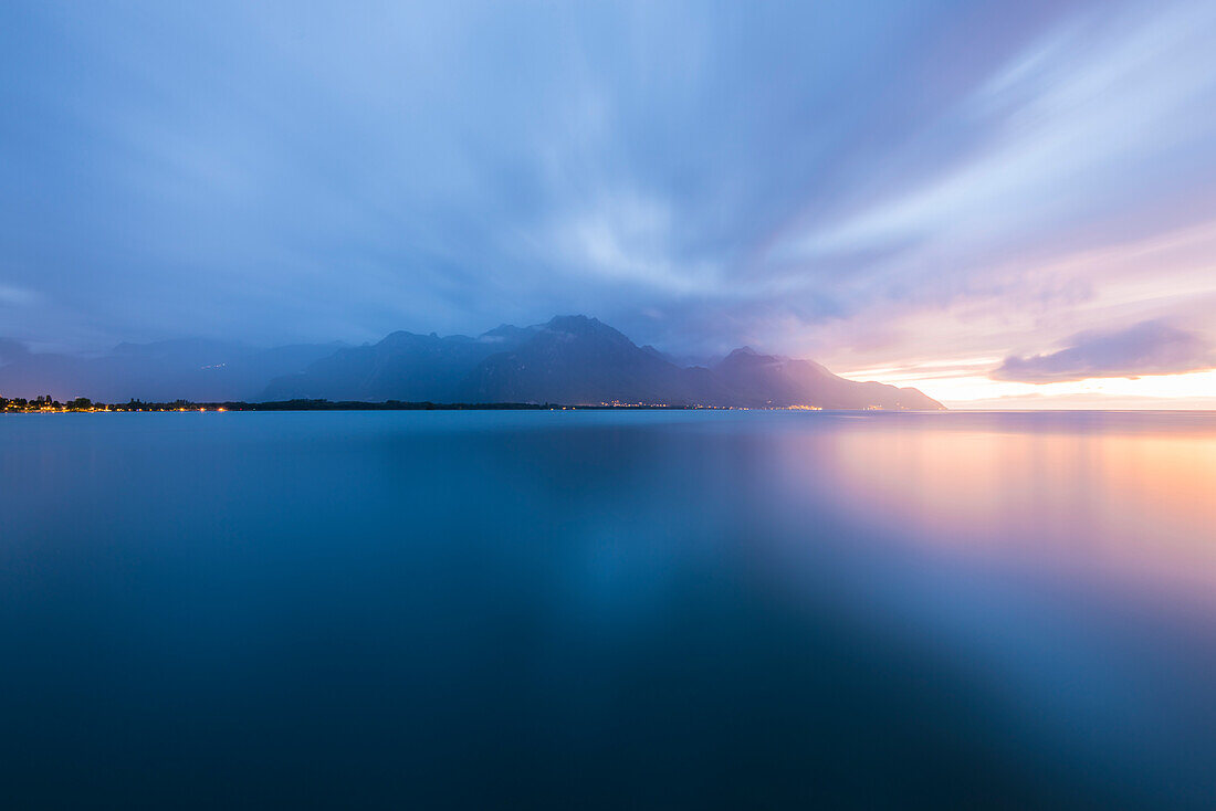 Leman lake, Canton of Vaud, Switzerland, Swiss alps