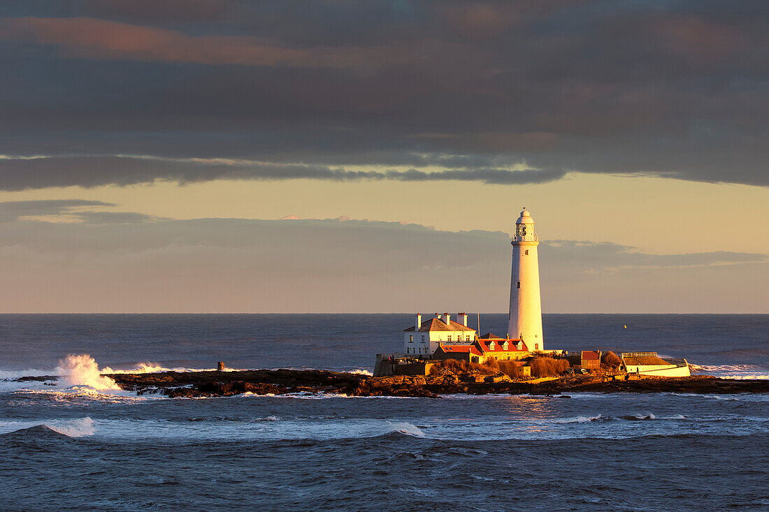 St. Mary's Lighthouse on St. Mary's Island, Whitley Bay Whitley Bay, Tyne and Wear, England