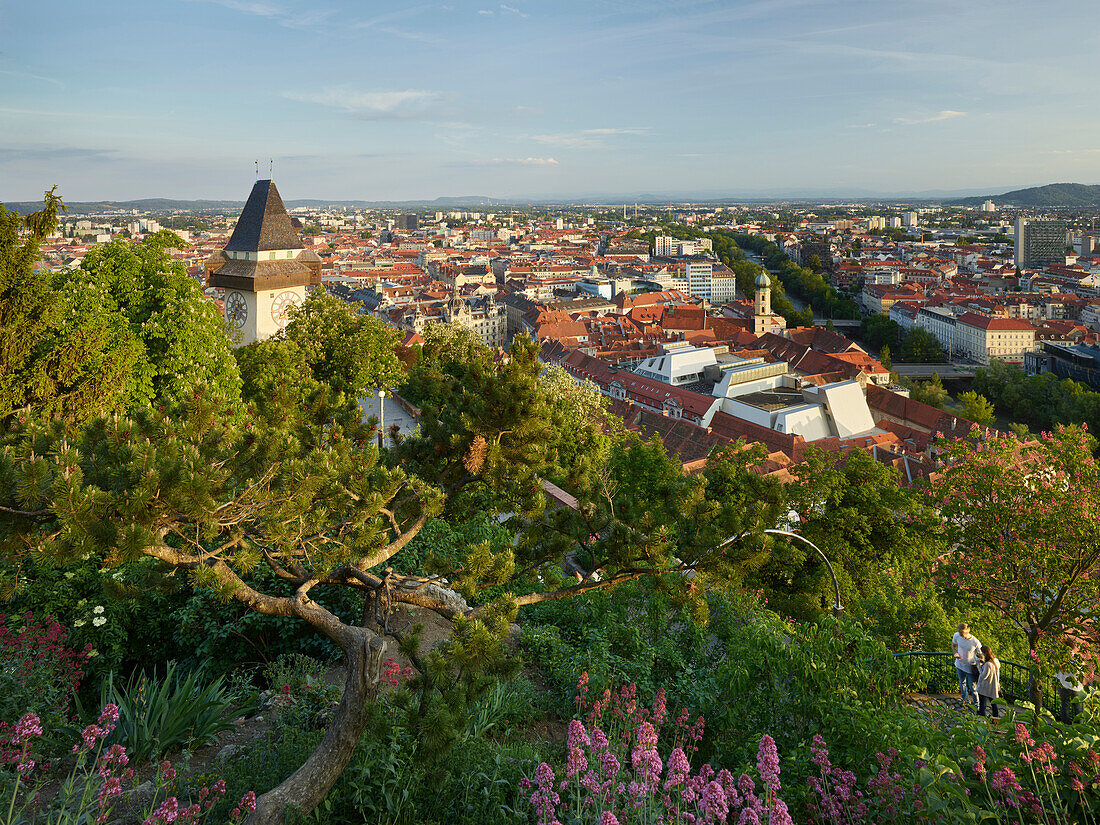 Graz clock tower, Castle Mountain, Graz, Styria, Austria