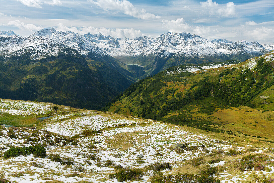 Silvretta Gruppe vom Zeinisjoch, Tirol, Österreich