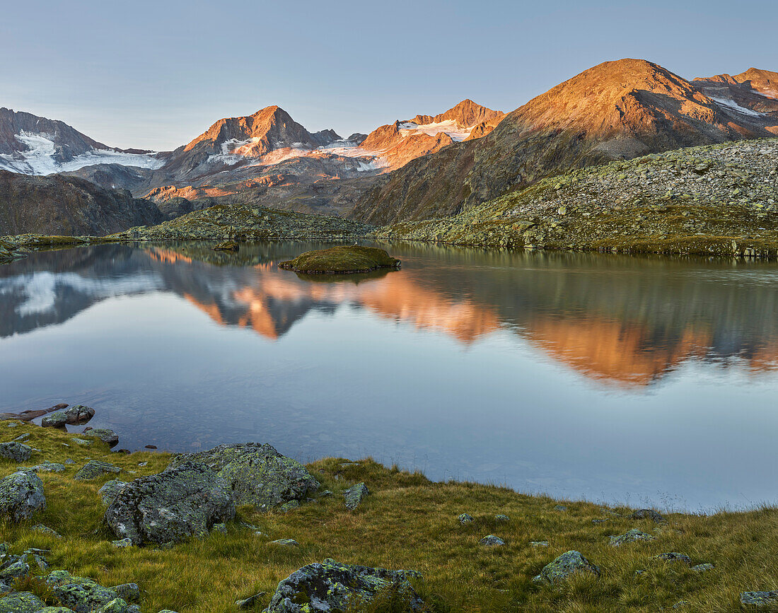 Mother Berger lake, paddle tip, Stubai Alps, Tyrol, Austria