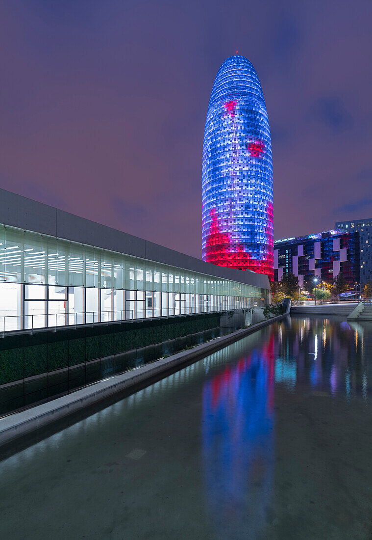 Museu del Disseny de Barcelona, Torre Agbar, Barcelona, Catalonia, Spain