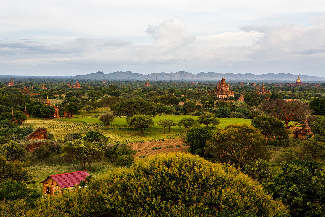 The most famous archaeological site in Myanmar is the valley of Bagan (also spelled Pagan), Mandalay Region, Myanmar, where thousands of ancient Buddhist temples and pagodas rise above the arid plains. The site is one of the most popular tourists destinat