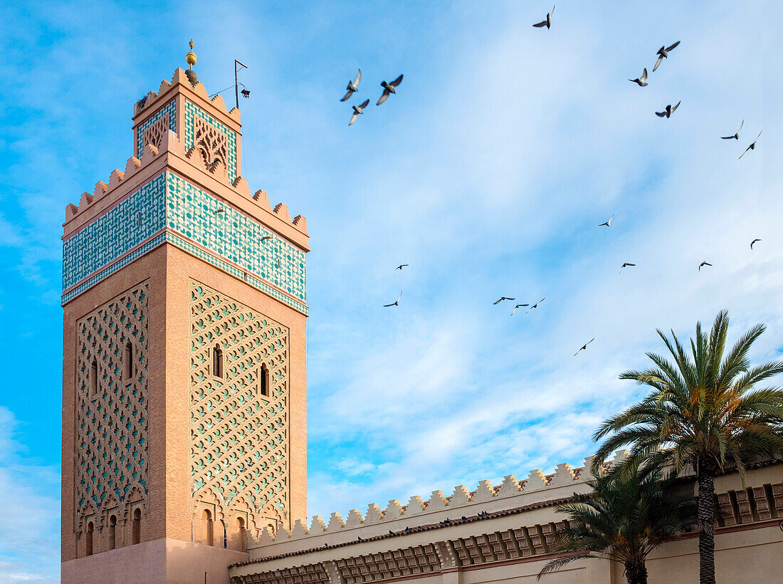 Minaret of Moulay El yazid Mosque, Marrakesh, Marrakesh-Safi, Morocco