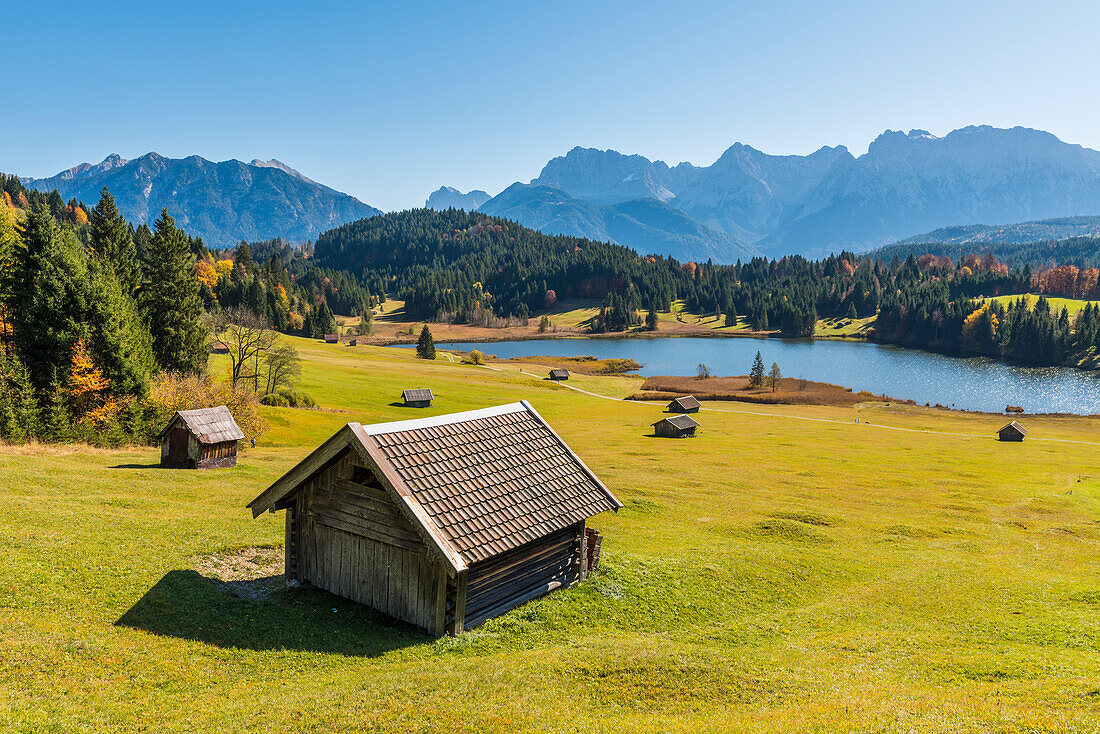 Gerold, Garmisch Partenkirchen, Bavaria, Germany, Europe. Autumn season in Gerold