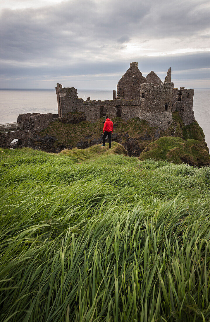 Dunluce Castle ruins, Northern Ireland, County Antrim, Bushmills, United Kingdom