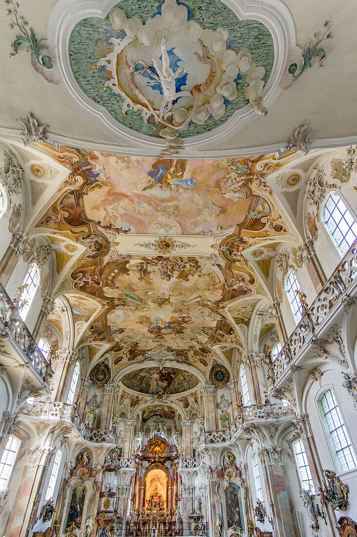 Pilgrimage church, Birnau, Unteruhldingen, Baden Wuerttemberg, Germany