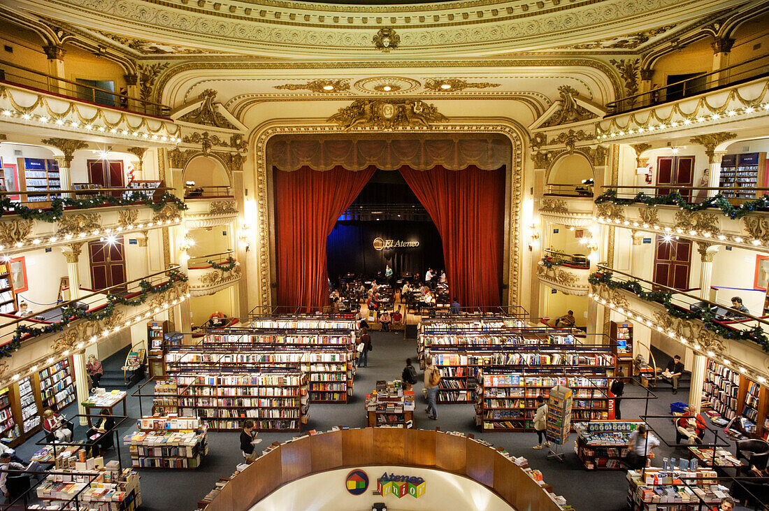 El Ateneo Grand Splendid Book Store in a former theatre  ,  Buenos Aires, Argentina