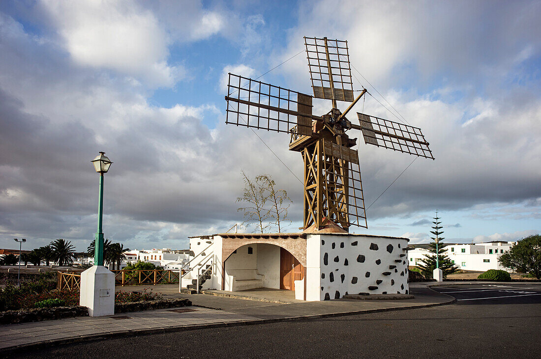 Wooden wind mill, Teguise,   Lanzarote, Canary Islands, Spain