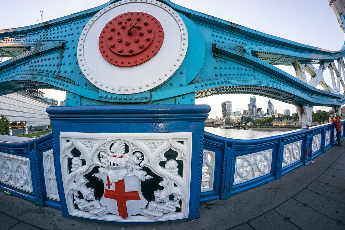 Tower Bridge, Fisheye, Backgound Financial Center, London