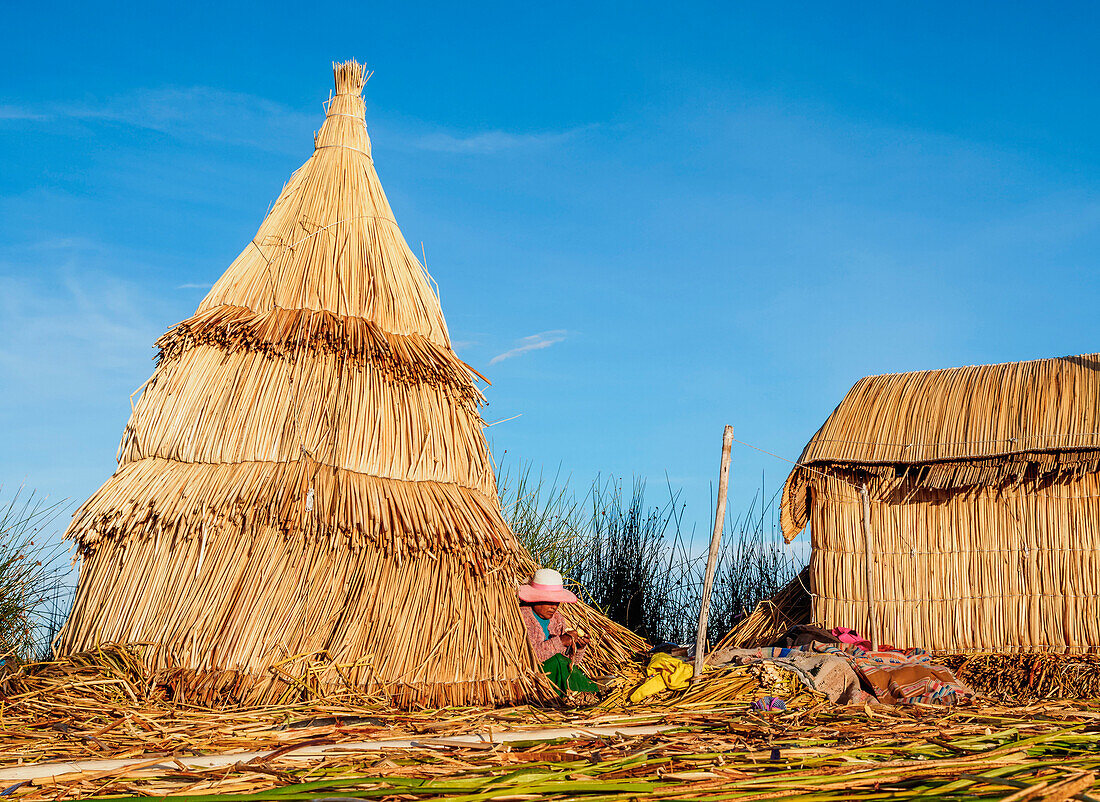 Uros Floating Island, Lake Titicaca, Puno Region, Peru, South America